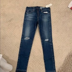 AG Denim High Waisted Skinny Ankle Jeans